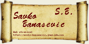 Savko Banašević vizit kartica